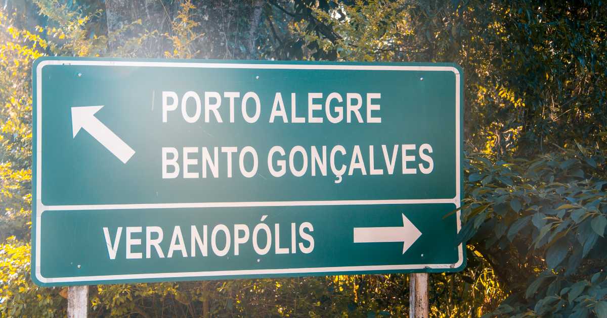 Placa Porto Alegre Bento gonçalvez Veranopolis